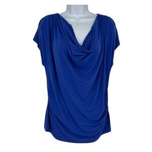 Lane Bryant Drape Front Short Sleeves Gathered Details Top Women's Size 14/16